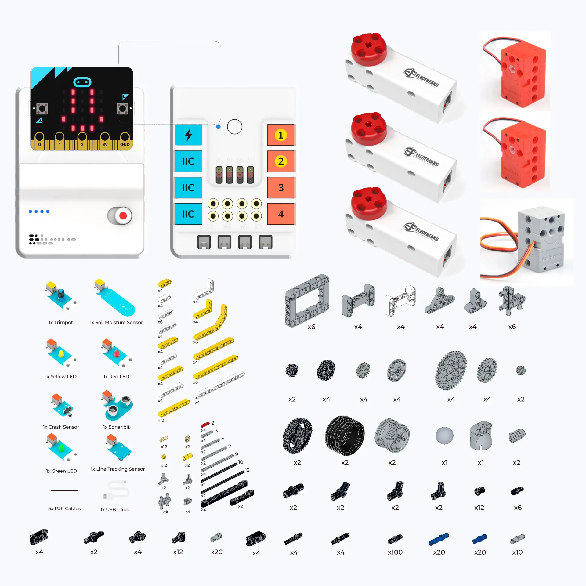 Kit ServoBrick Híbrido (Primaria y Bachillerato)