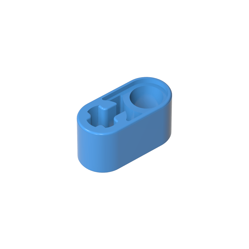 [VIG-1x2-EJE-C52] Viga 1x2 con eje y agujero - Azul Medio