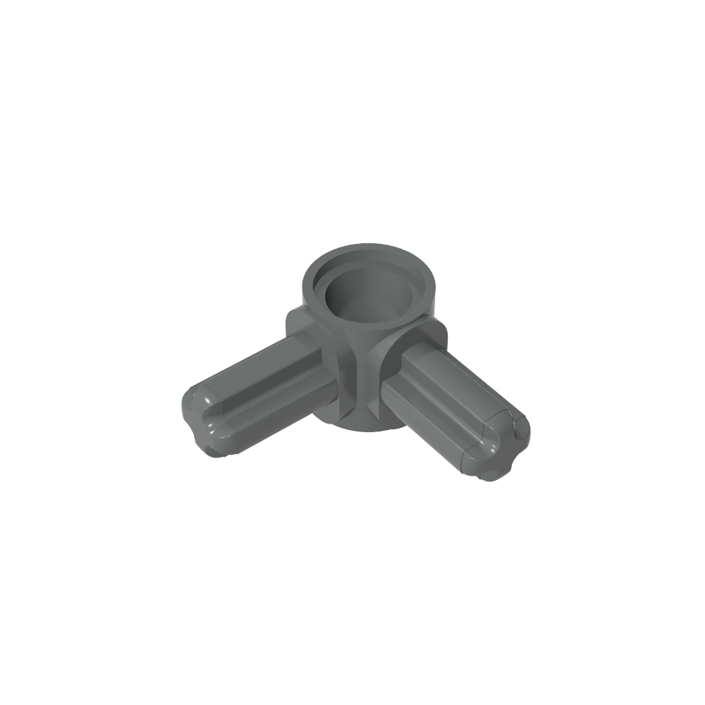 [CON-2EJE-90-C72] Conector de 2 ejes a 90° - Gris Oscuro