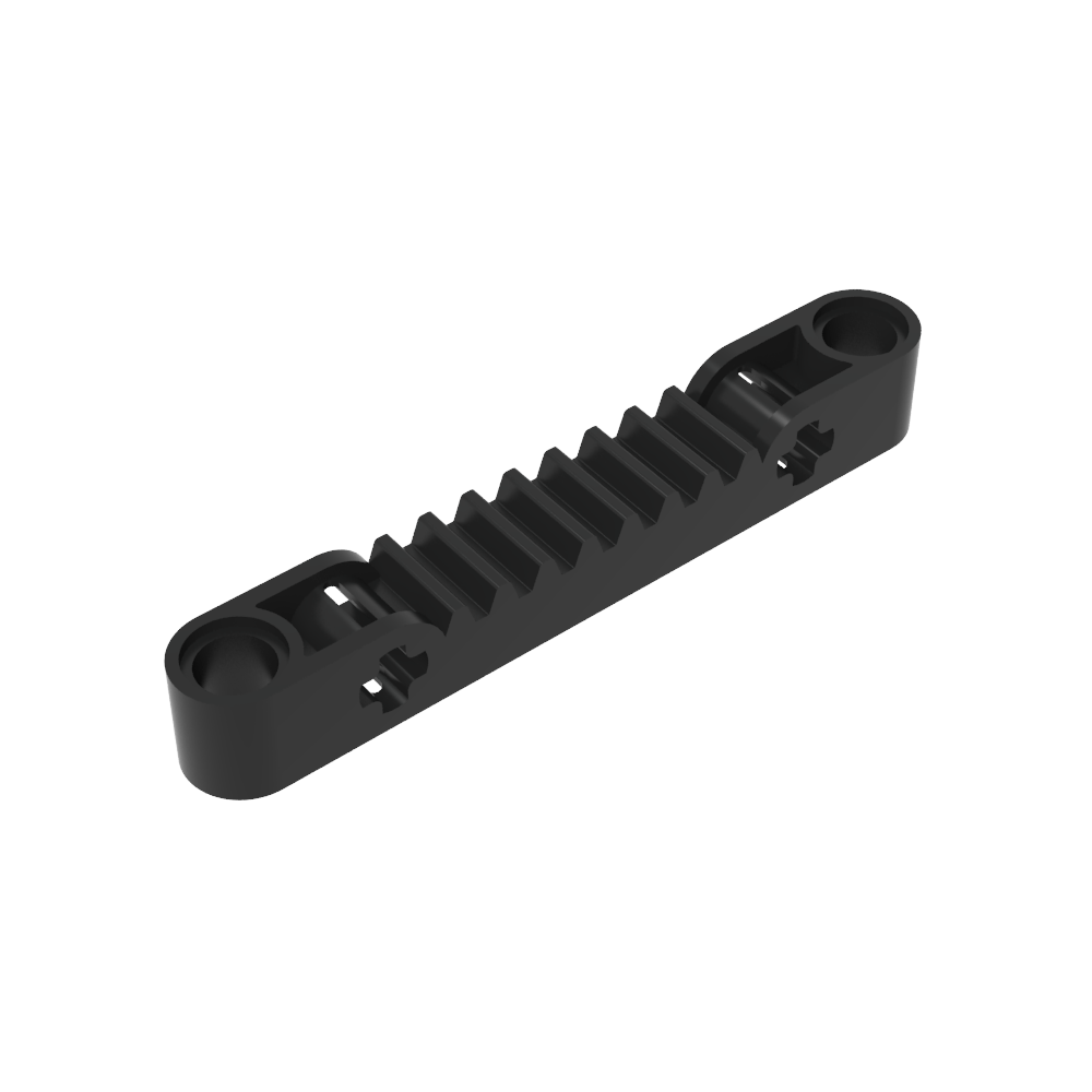 [RIL-7M-C80] Riel de 7 módulos - Negro