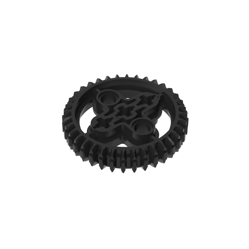 [ENG-CDB-Z36-C80] Engranaje cónico doble de 36 dientes - Negro