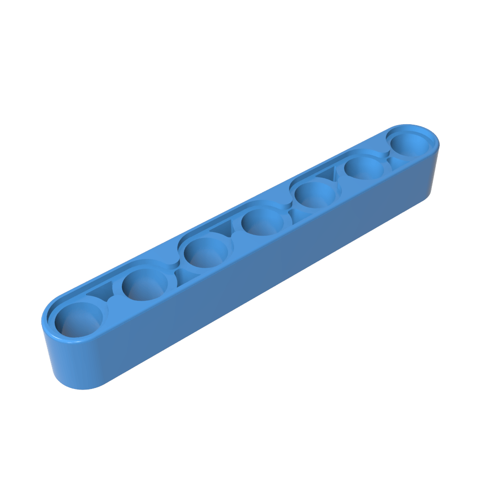 Viga recta de 7 módulos - Azul Medio