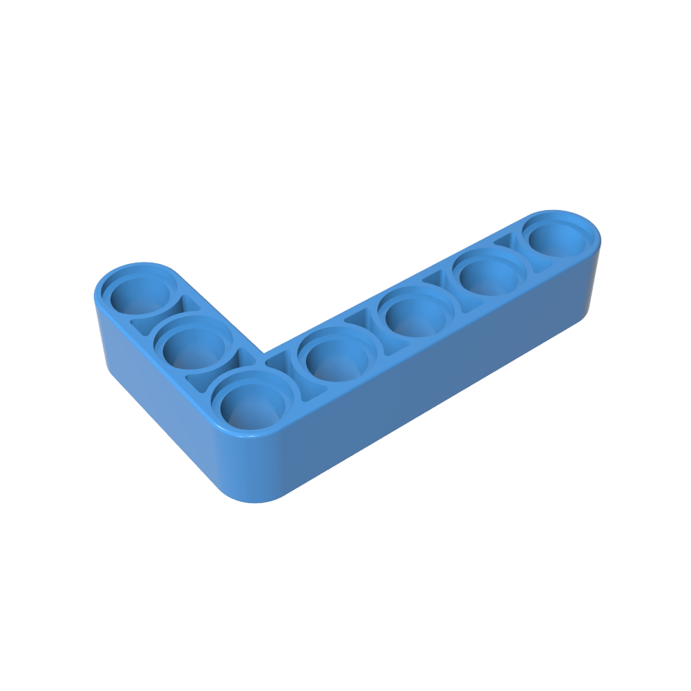 Viga en L de 3x5 (90°) - Azul Medio