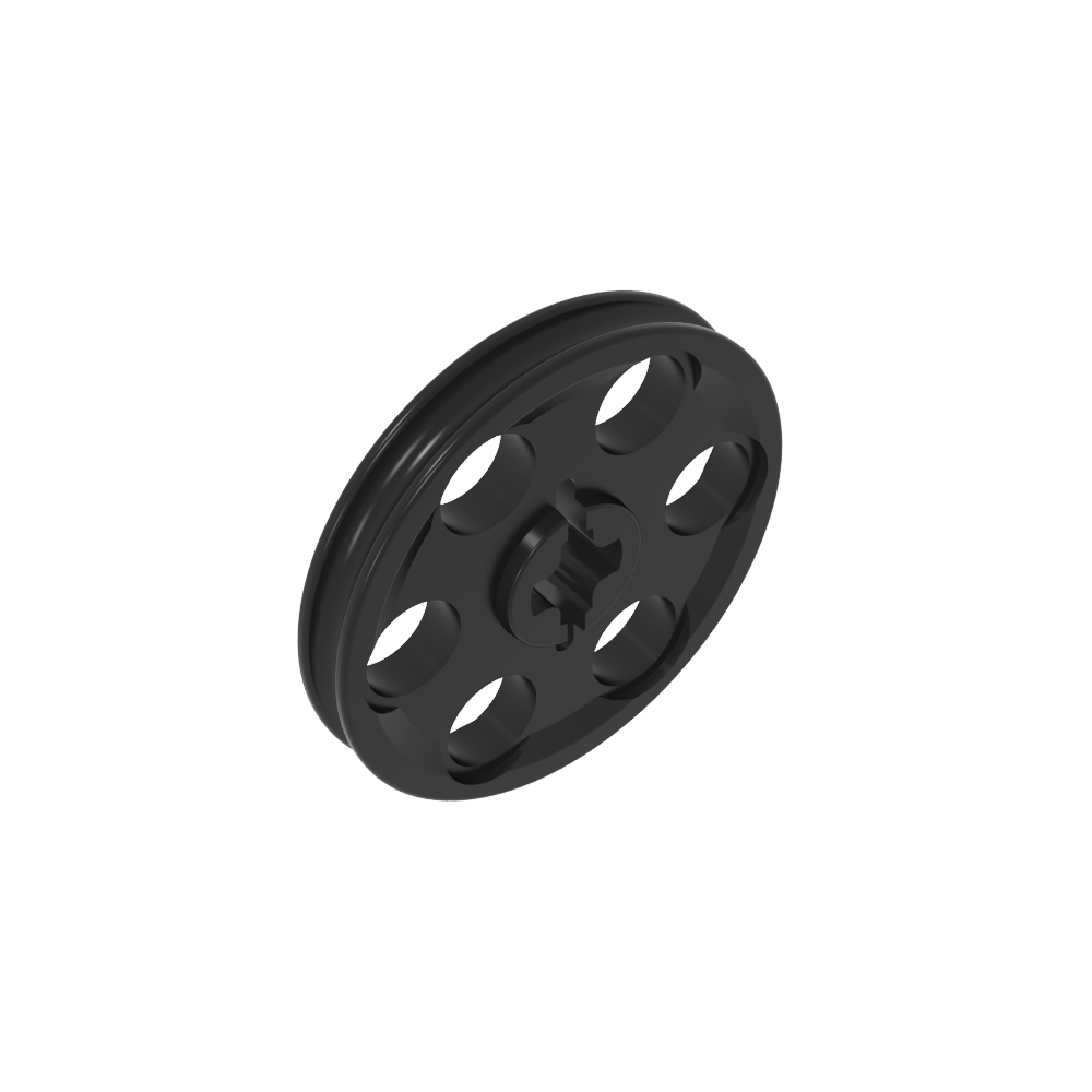 [POL-24-C80] Polea Ø24 - Negro