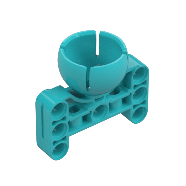 [SOP-D19-C52] Soporte de rueda Ø19 (viga 3x5) - Azul Medio