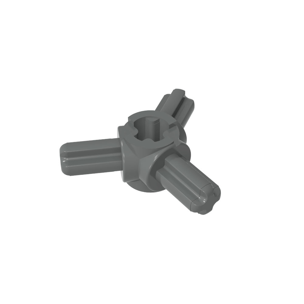 [CON-3EJE-120-C72] Conector de 3 ejes a 120° - Gris Oscuro