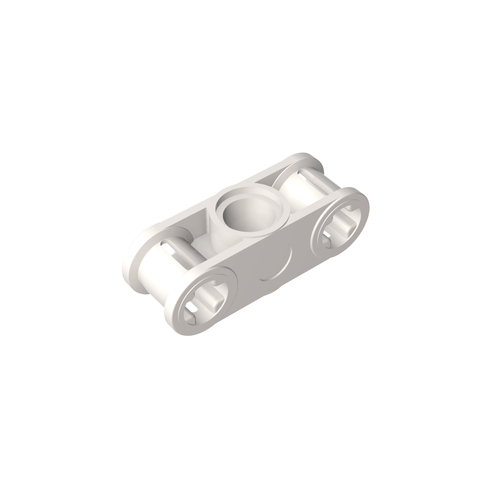[CON-PERP-AGC-C90] Conector perpendicular 3 módulos con agujero central - Blanco