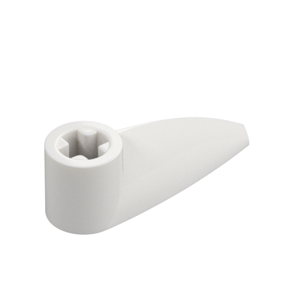 [BIO-EJE-ALETA-C90] Eje con aleta - Blanco